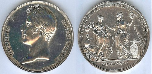 Médaille table charles x - de,