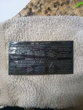 2000 2001 Kawasaki W650 Tire And Load Data Sticker