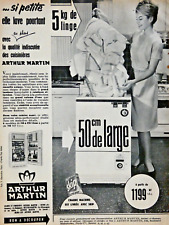 1963 ARTHUR MARTIN PRESS ADVERTISEMENT WASHING MACHINE 5KG LAUNDRY
