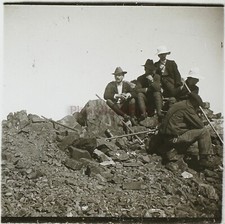 Mountaineers Montagne Pyrenees France Photo Stereo PL59L5n59 Glass Plate 