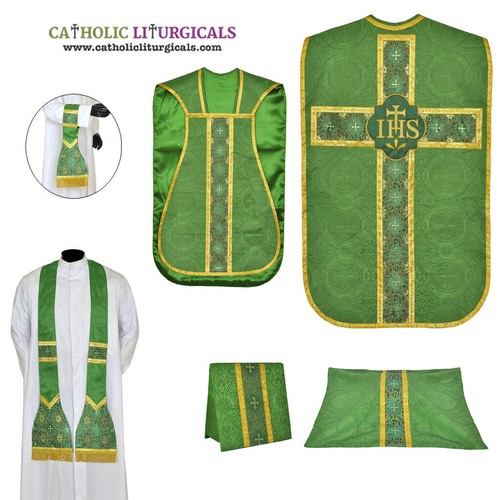 Nouveau chasuble vert - chasuble, romain