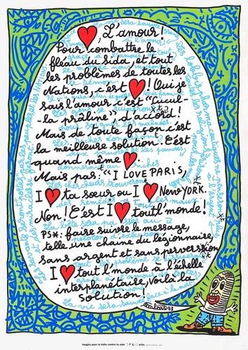 Robert combas affiche amour - affiche, l'amour