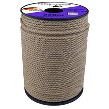 Corde chanvre en lin 6mm 10-220m toronné fibre naturelle - fabriqué en Allemagne