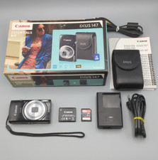 Canon IXUS 147 16.0MP Digital Compact Camera Black 8x, Original Packaging - READ