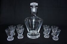 Service à liqueur ancien, cristal de Saint Louis modèle DIAMANT, carafe verres