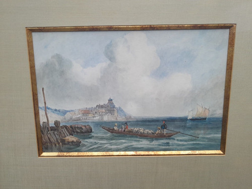 Peinture ancienne marine - ,