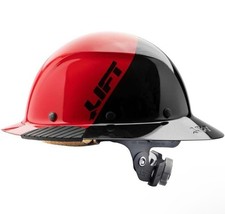 DAX Fiber Resin Full Brim Hard Hat (50/50 Gloss Red/Black) Read First
