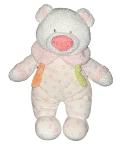 Doudou peluche ours - , blanc
