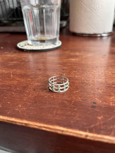 Bague blanc émeraude - blanc,