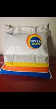 Vintage Nivea Inflatable Beach Pillow Bag White