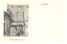 Old postcard 21 - FLAVIGNY (Côte d'Or) - Porte du Val (interior) - undivided back