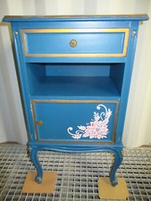 VINTAGE REPAINTED WOODEN BAROQUE STYLE JAM CABINET