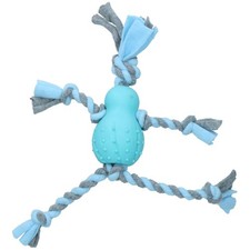 Jouet en caoutchouc bleu petit