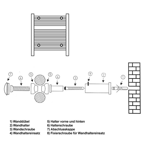 Supports fixation murale - de,
