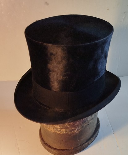Chapeau haut forme ancien - haut,