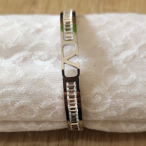 Bracelet jonc rigide - , argenté