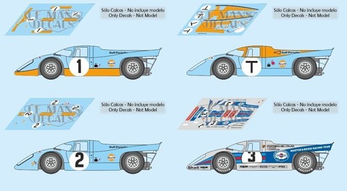 Décal porsche 917k - porsche, sebring