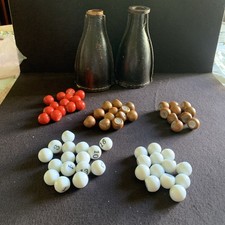 Vintage Brown Leather Pill Pool Billard Tally Bottle Rustic 6” Tall