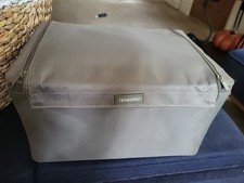 Reisenthel Collapsible Canvas Storage Box Bin Gray/Green & Pink 10 x 8 x 13