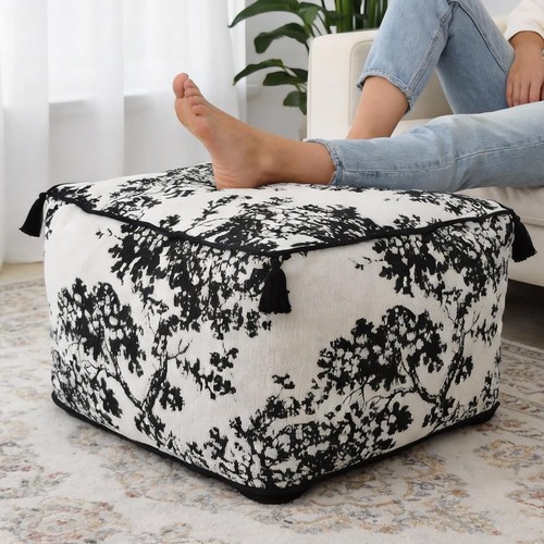 Square pouf ottoman - square,