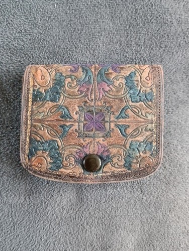 Ancien porte monnaie cuir - en,