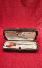 Rare Epingle à cravate ou Chapeau  ancienne corail Avec Boîte