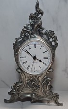 Horloge de cheminée en etain