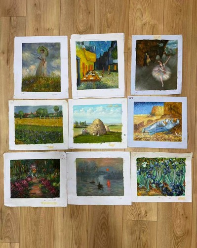Lot tableaux huile - huile, sur