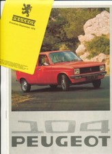 Peugeot 104 brochure/brochure, 1976 German, 12 pages & price list 1976