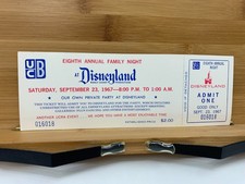 1967 Disneyland 8th Annual Family Night Ticket - $2 Unused