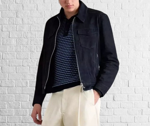 Veste cuir suédé - en,
