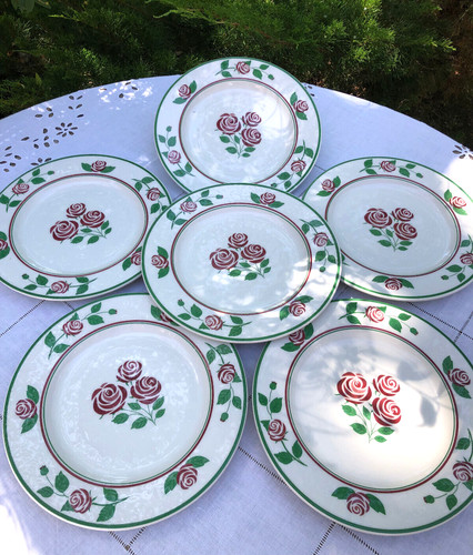 Assiettes plates céramique - plates,