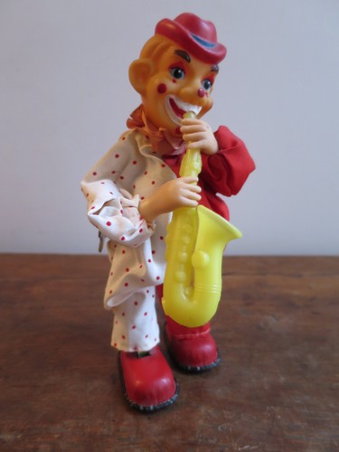 Jouet mécanique ancien clown - jouet,