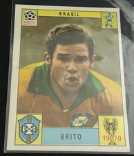 1970 Panini Mexico 70 Brazil BRITO Card  Original World Cup Ultra RARE near Mint