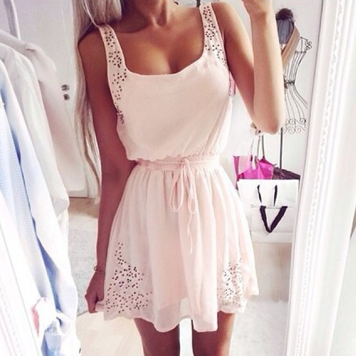 Robe rose été plage - rose, l