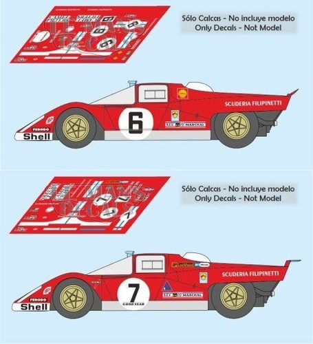 Décal ferrari 512 - ferrari, m