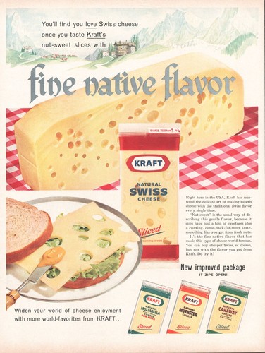 1960 kraft swiss cheese - swiss,