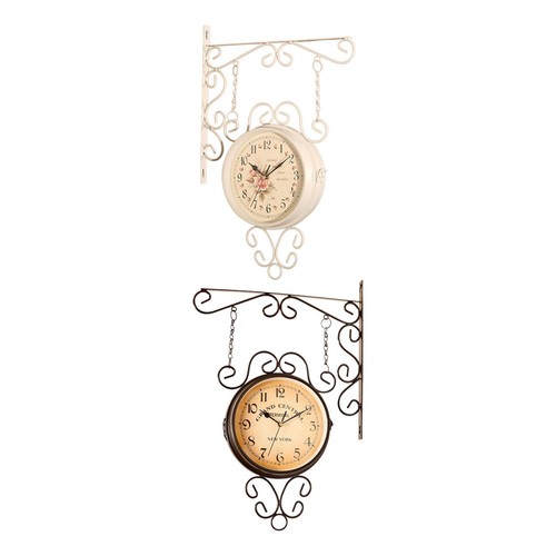 Horloge murale double face