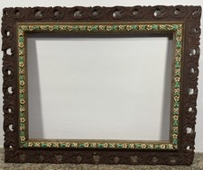 Antique 6P Art Nouveau Foliage Frame: 33x42cm View: 29.5x39.5cm Whole: 43.5x54