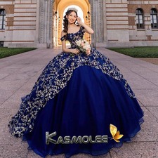 Luxurious Ball Gown Quinceanera Dresses 15 Ans Lace Appliques Pleated Dress
