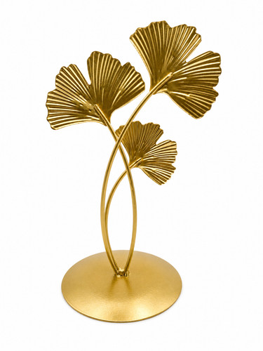 Statue feuilles ginkgo - ginkgo, doré