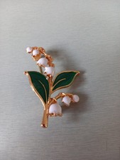 broche brin de muguet métal