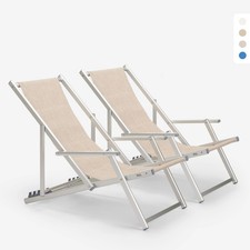 2 chaises de plage pliantes