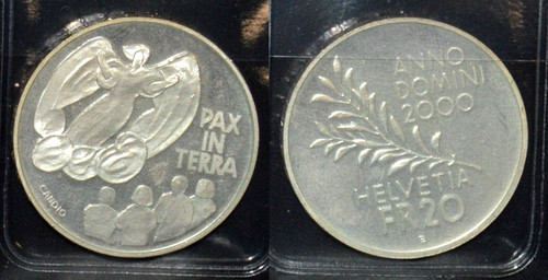 10082 20f suisse argent - -,
