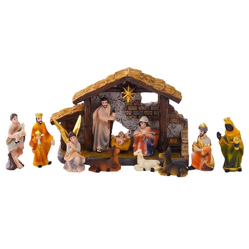 Crèche noël traditionnelle - crèche,
