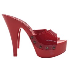 Mules Sexy Avec Tige En Vernis