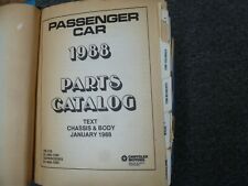1988 Dodge Aries Coupe Sedan Wagon Parts Catalog Manual America 2.2L 2.5L
