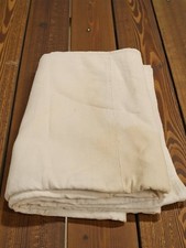 Drap de lit ancien brodé