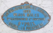 PLAQUE CONCOURS AGRICOLE