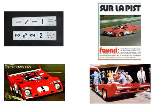 Decal ferrari 312 1 - 312, pb